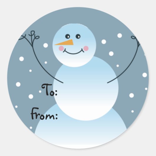 Étiquettes cadeaux Snowman (Devant)