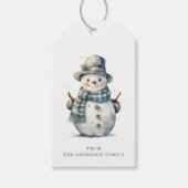 Étiquettes cadeaux Snowman (Devant)