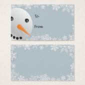 Étiquettes cadeaux Snowman (Devant & derrière)