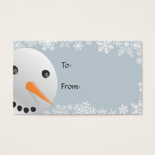 Étiquettes cadeaux Snowman (Devant)