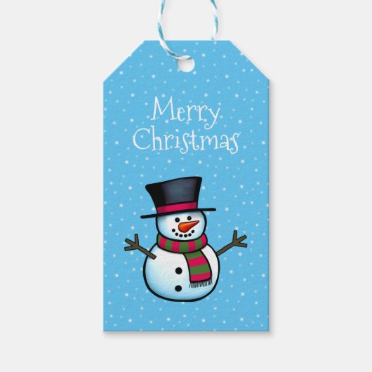 Étiquettes cadeaux Snowman (Devant)
