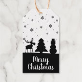 Étiquettes Cadeaux Snowman de rennes d'arbre de Noël (Verso)