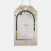 Étiquettes Cadeaux Soleil Or Céleste Et Galaxie Lu (Dos)