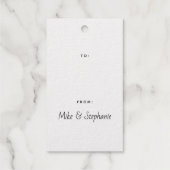 Étiquettes Cadeaux Sparkly Bubbly Script Merry Holiday (Verso)