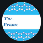 Étiquettes cadeaux Star juive bleue<br><div class="desc">Ces autocollants sont de deux tailles,  et ils sont parfaits pour Hanoukka ou toute occasion de cadeaux juifs.</div>