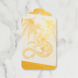Étiquettes Cadeaux Tasse avec dessin de dragon