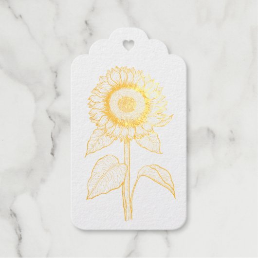 Étiquettes Cadeaux Tournesol (Recto)