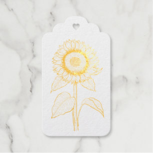 Étiquettes Cadeaux Tournesol