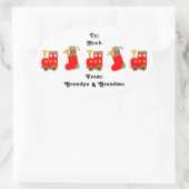 Étiquettes Cadeaux Train de Noël (Sac)