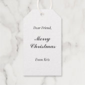 Étiquettes Cadeaux Twinkle Stars Gold Motif Noël (Verso)