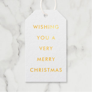 Étiquettes Cadeaux Typographie Arc-en-ciel Joyeux or de Noël