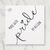 Étiquettes Cadeaux Typographie Cœur Arc-en-Ciel Fa (Devant)