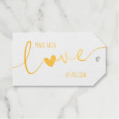 Étiquettes Cadeaux 💛✨ Typographie de script en feuille d'aluminium f (Recto (horizontal))
