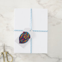 Étiquettes Cadeaux UN LION PEINT