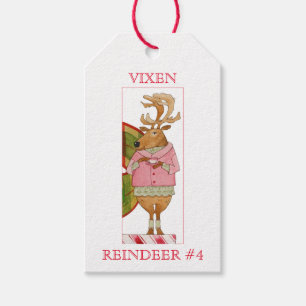 Étiquettes cadeaux VIXEN REINDEER