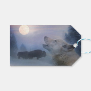 Étiquettes cadeaux Wolf et Buffalo Southwestern