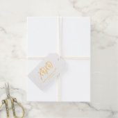 Étiquettes Cadeaux XOXO | Heureuse Sainte-Valentin Gold Hearts (Avec de la ficelle)