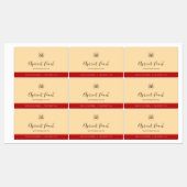 Étiquettes Calligraphie Couleurs modifiables Produit de contr (Feuille)