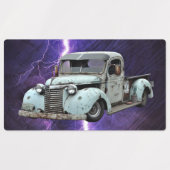 Étiquettes Camion bleu vintage (Design 2)