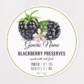 Étiquettes Canne à fruits de Blackberry (Design 2)