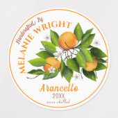 Étiquettes Canne à fruits orange (Design 2)