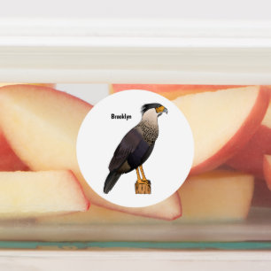 Étiquettes Caracara en berceau dessin animé