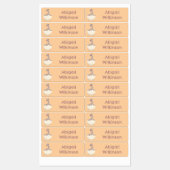 Étiquettes Caricature de bébé autruche à couver mignon person (Feuille)