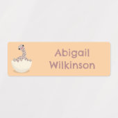 Étiquettes Caricature de bébé autruche à couver mignon person (Design 2)