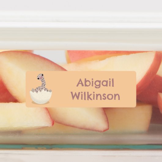 Étiquettes Caricature de bébé autruche à couver mignon person (Apposé)