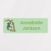 Étiquettes Caricature de bébé gorille joyeux personnalisée (Design 2)