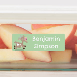 Étiquettes Caricature de chèvre billy très agréable personnal