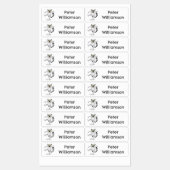 Étiquettes Caricature de danse lémurienne en anneau (Feuille)