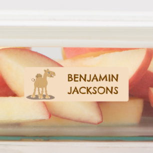 Étiquettes Caricature de dromadaire joyeux et souriante perso