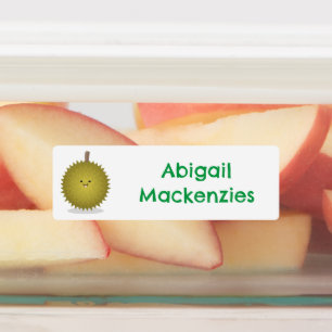 Étiquettes Caricature de durian très agréable personnalisée