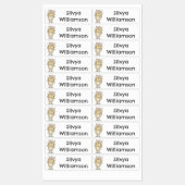 Étiquettes Caricature de hamster et arachide joyeux personnal (Feuille)