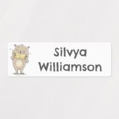 Étiquettes Caricature de hamster et arachide joyeux personnal (Design 1)