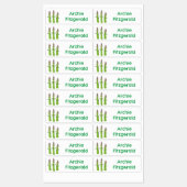 Étiquettes Caricature de légumes asperges mignonnes personnal (Feuille)