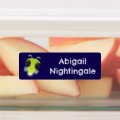 Étiquettes Caricature de luciole vert mignon lueur luciole pe (Apposé)