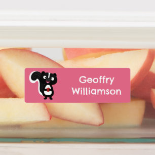 Étiquettes Caricature de skunk joyeux personnalisée