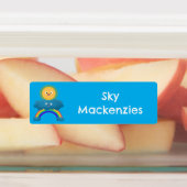 Étiquettes Caricature en arc-en-ciel joyeux nuage soleil pers (Apposé)