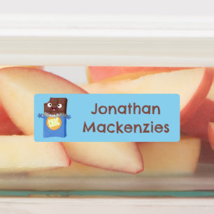 Étiquettes Caricature en chocolat en barre personnalisées