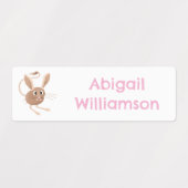 Étiquettes Caricature en jerboa à longues oreilles personnali (Design 1)