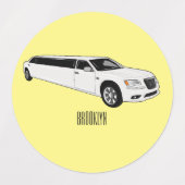 Étiquettes Caricature limousine (Design 2)