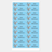 Étiquettes Caricature mignonne léopard des neiges personnalis (Feuille)