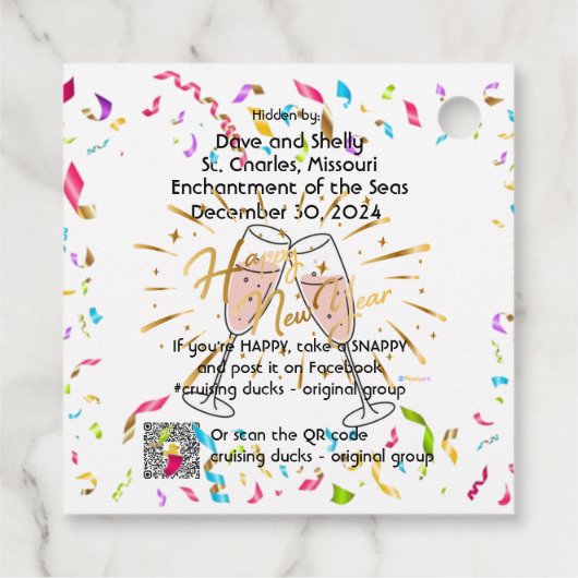 Étiquettes carrées (Dos)