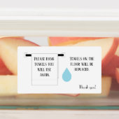 Étiquettes Carte de visite des signes Hotel Towel (Apposé)