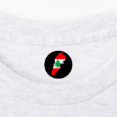 Étiquettes Carte du Liban avec drapeau (Apposé)