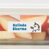 Étiquettes Carton mignon Rainbow Unicorn Dancing Nom de l'éco (Apposé)