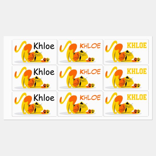 Étiquettes Cats de Cute (Feuille)