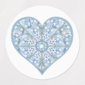 Étiquettes Céramique Lace Bleu clair (Design 1)